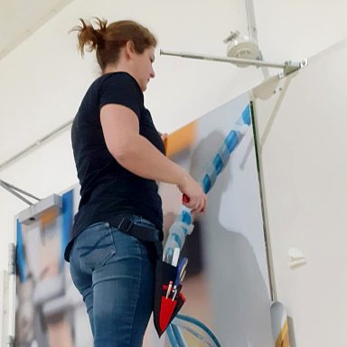 Conny Wauer Montage Druck vor Ort